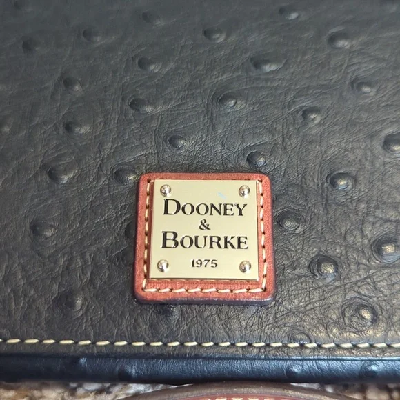 Dooney & Bourke Ostrich Daphne Crossbody Wallet - Picture 2 of 7